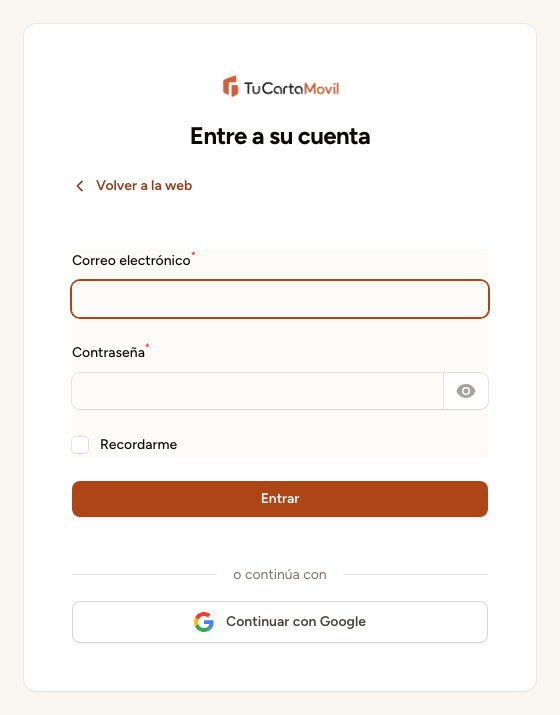 Paso 1: Abre la pantalla de acceso