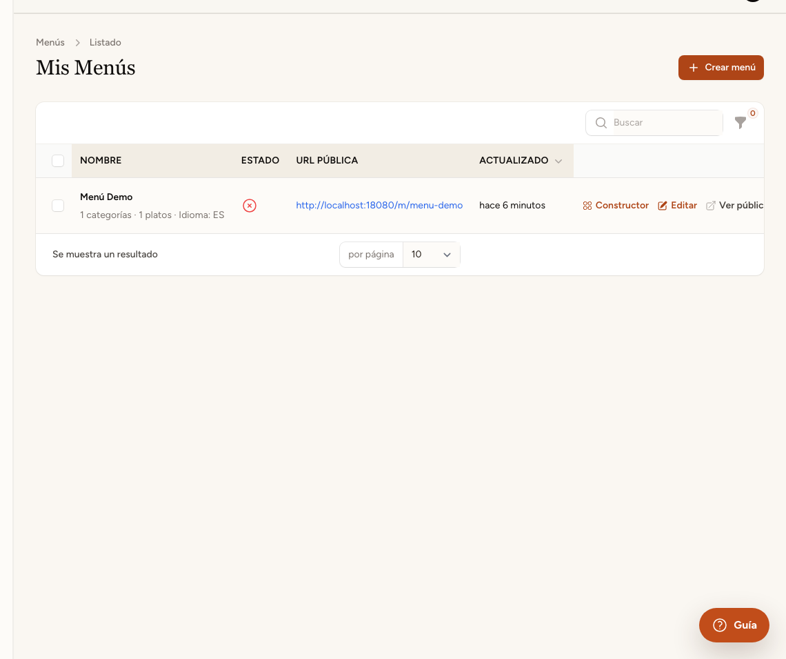 Paso 1: Entra en Menús