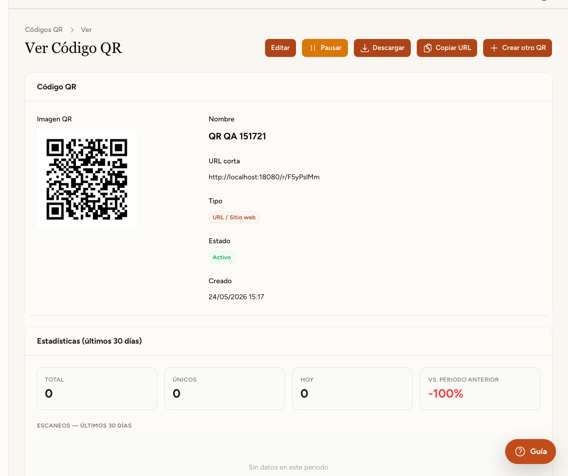 Paso 6: Descarga y coloca el QR